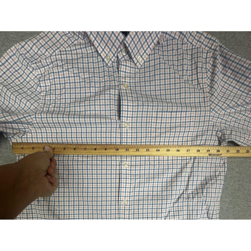 Vineyard Vines Performance Murray Shirt Mens Medium Blue Pink Check Button‎ Down - Picture 6 of 9